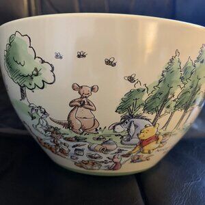 Disney Winnie the Pooh Ceramic Bowl with Chopsticks - NIB
